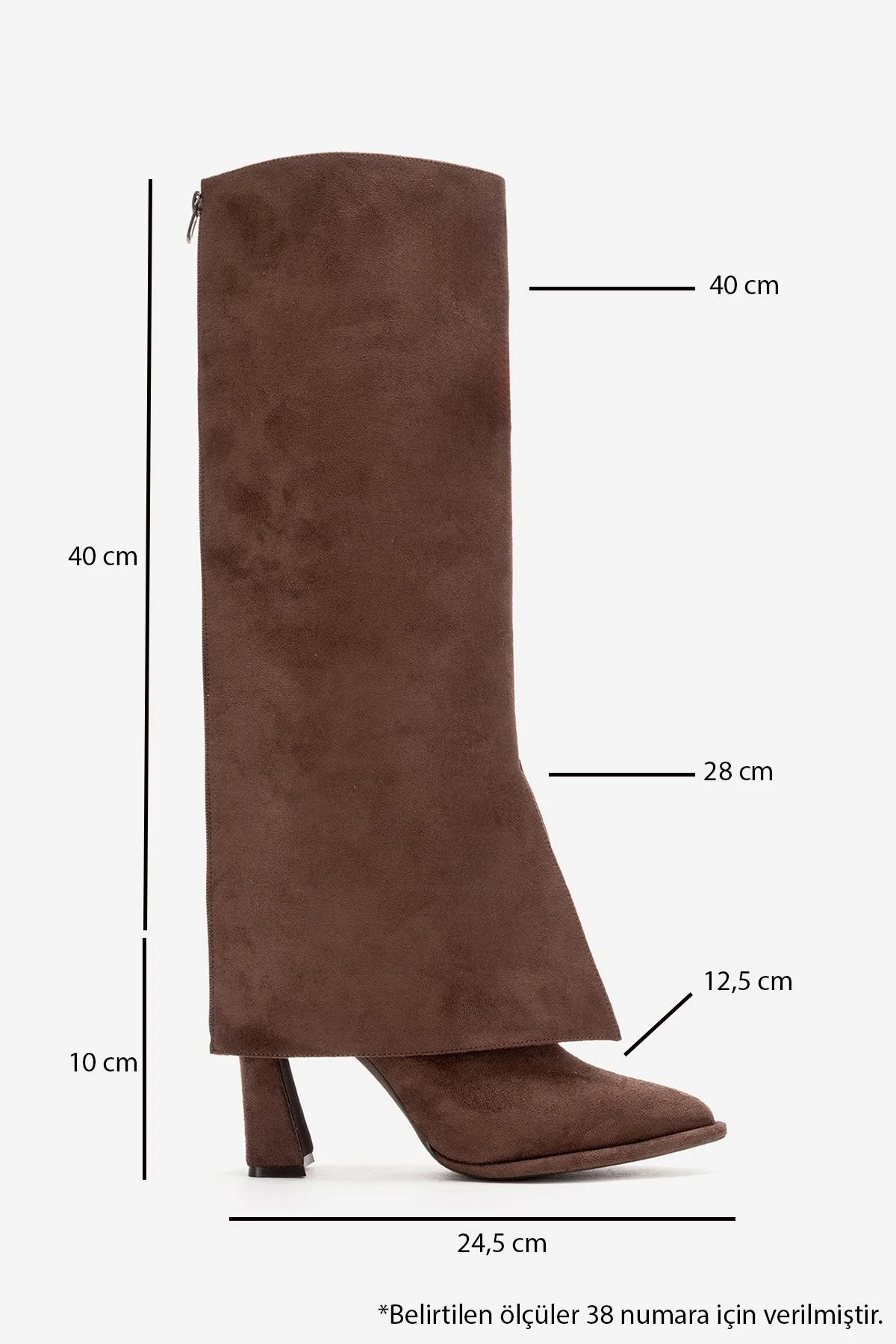 AJA - Brown Suede Block Heel Boot (Women) - Image 3
