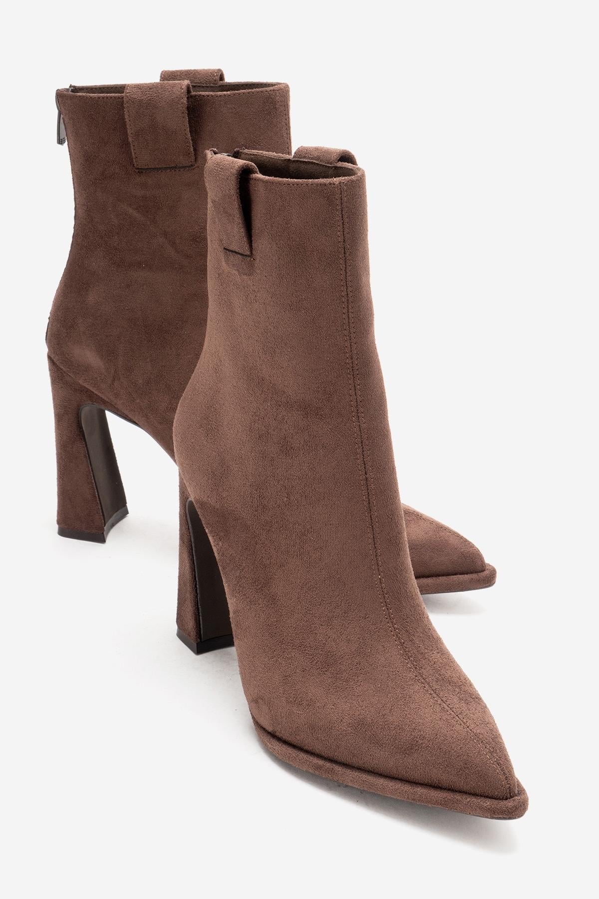 AJA - Brown Suede Block Heel Boot (Women) - Image 4
