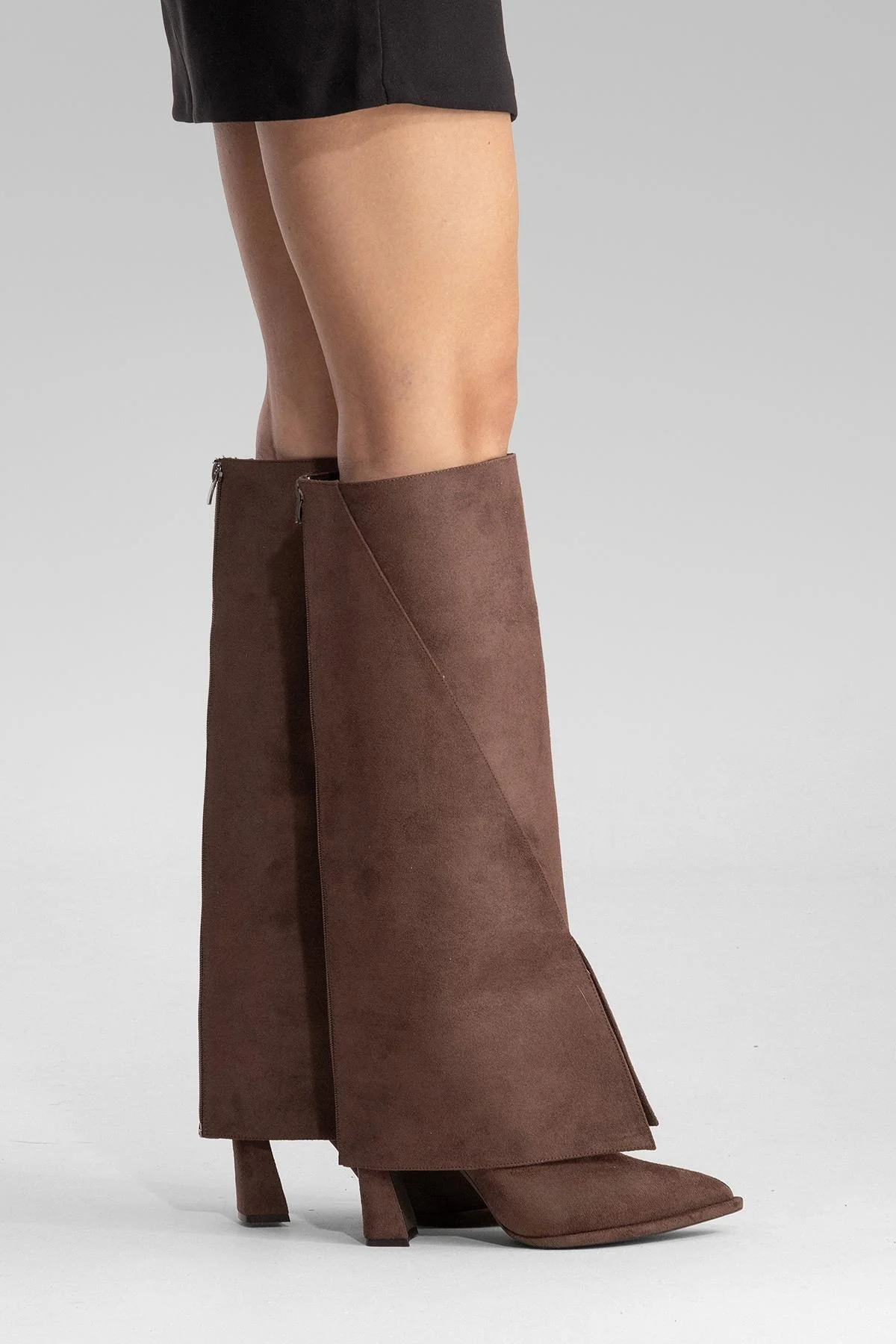 AJA - Brown Suede Block Heel Boot (Women) - Image 7