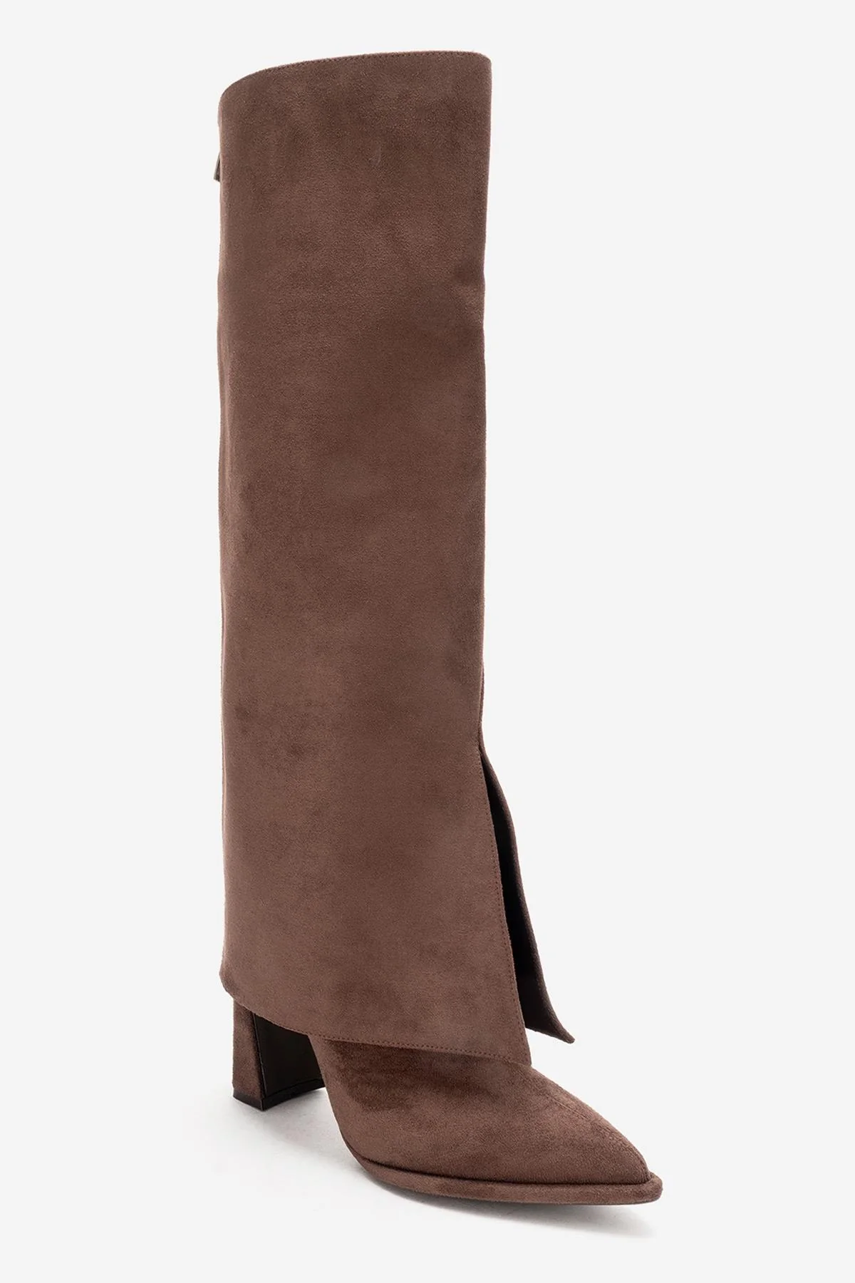AJA - Brown Suede Block Heel Boot (Women) - Image 9