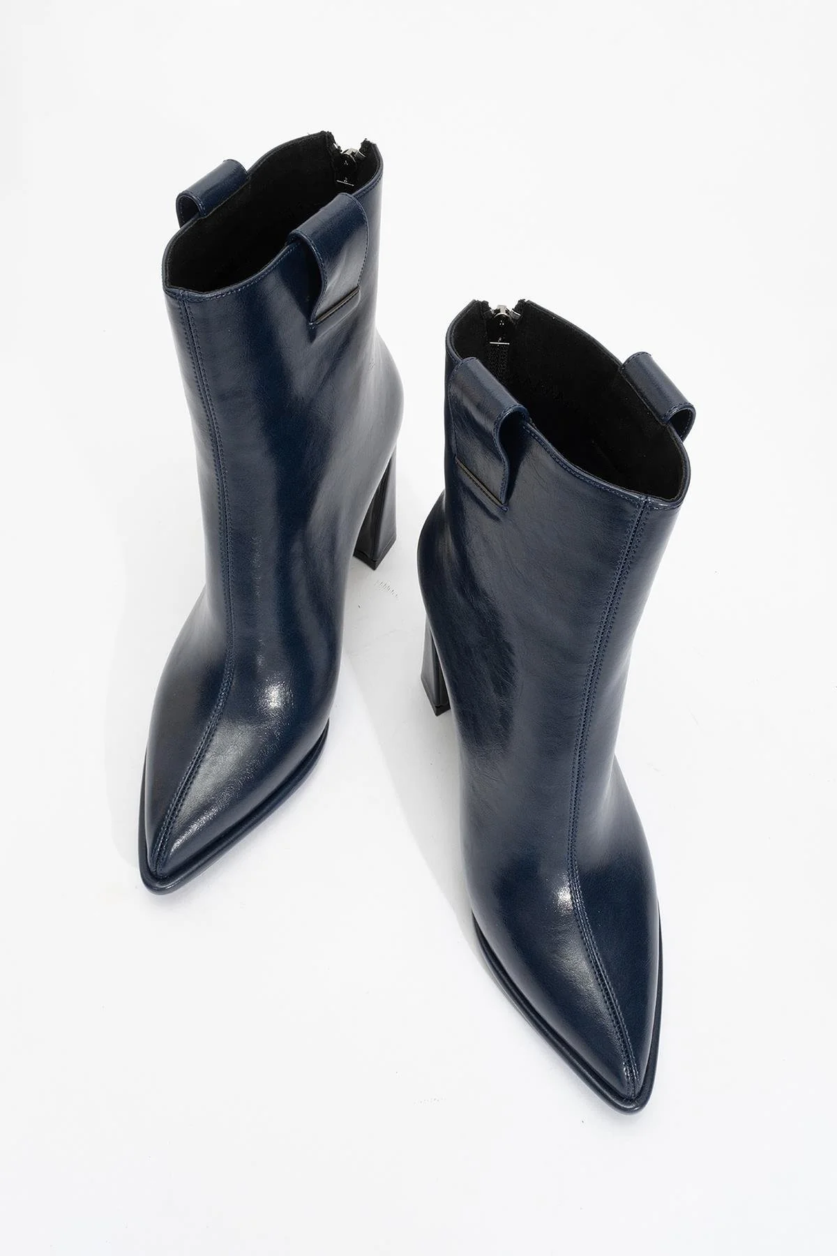 Aja - Navy Block Heel Convertible Knee-High Boot (Women) - Image 10
