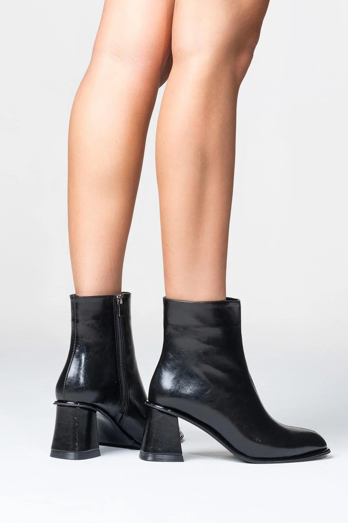 Alba Black Block Heel Boot (Women) - Image 6