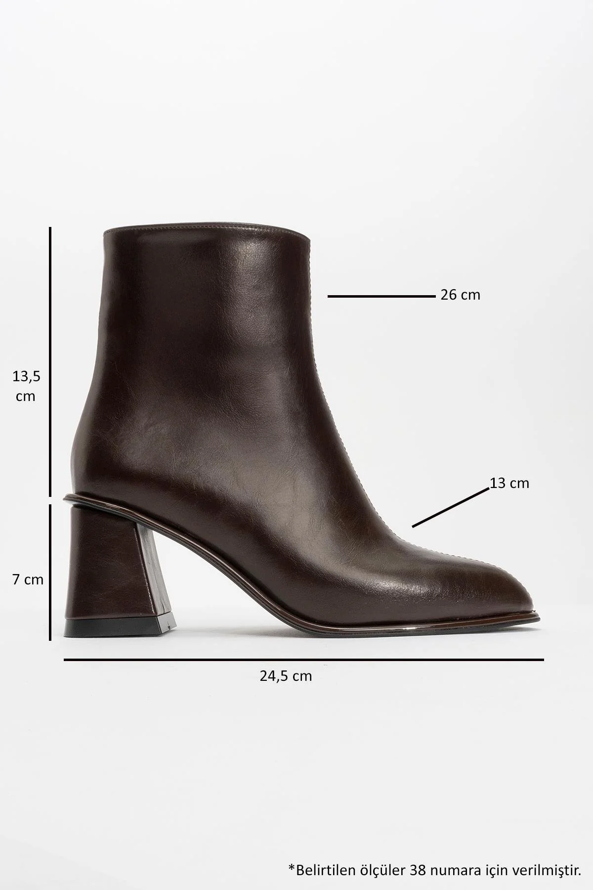 Alba - Brown Block Heel Ankle Boot (Women) - Image 4