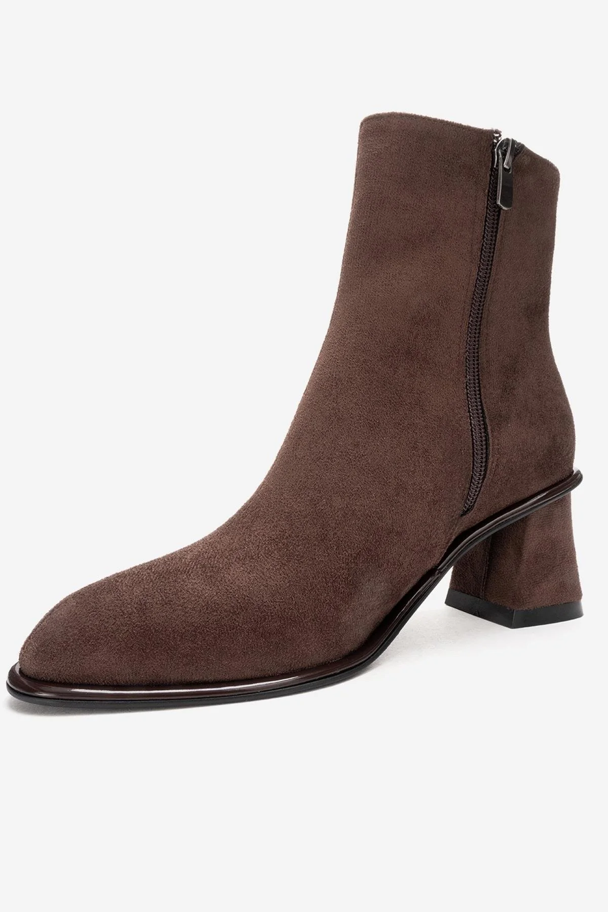 ALBA - Brown Suede Block Heel Boot (Women) - Image 5