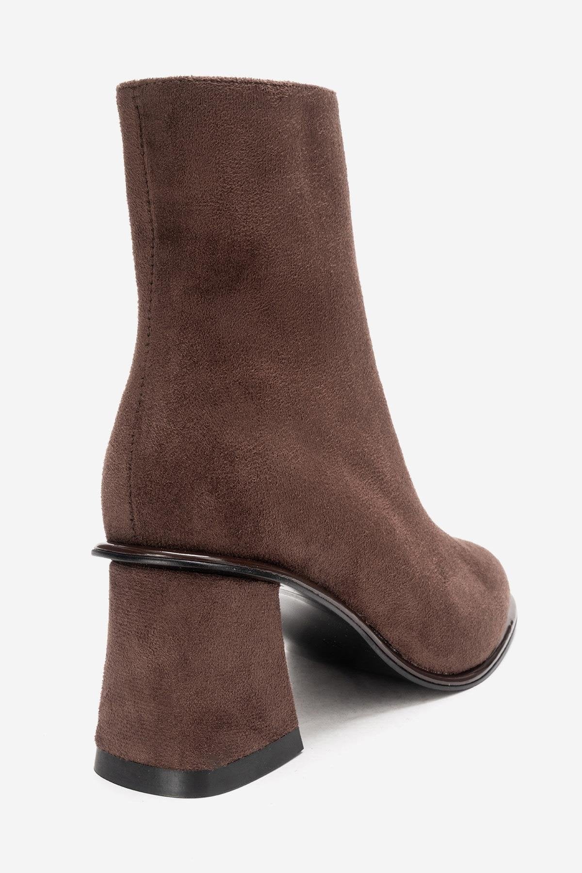 ALBA - Brown Suede Block Heel Boot (Women) - Image 6