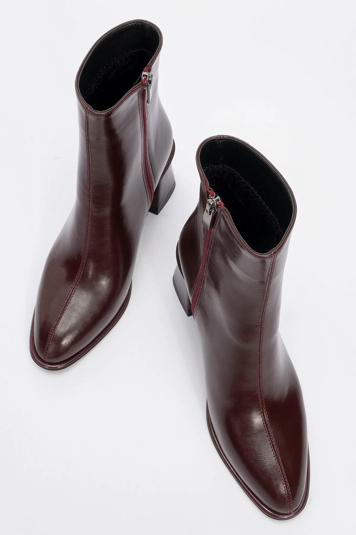 Alba Burgundy Block Heel Boot (Women) - Image 2