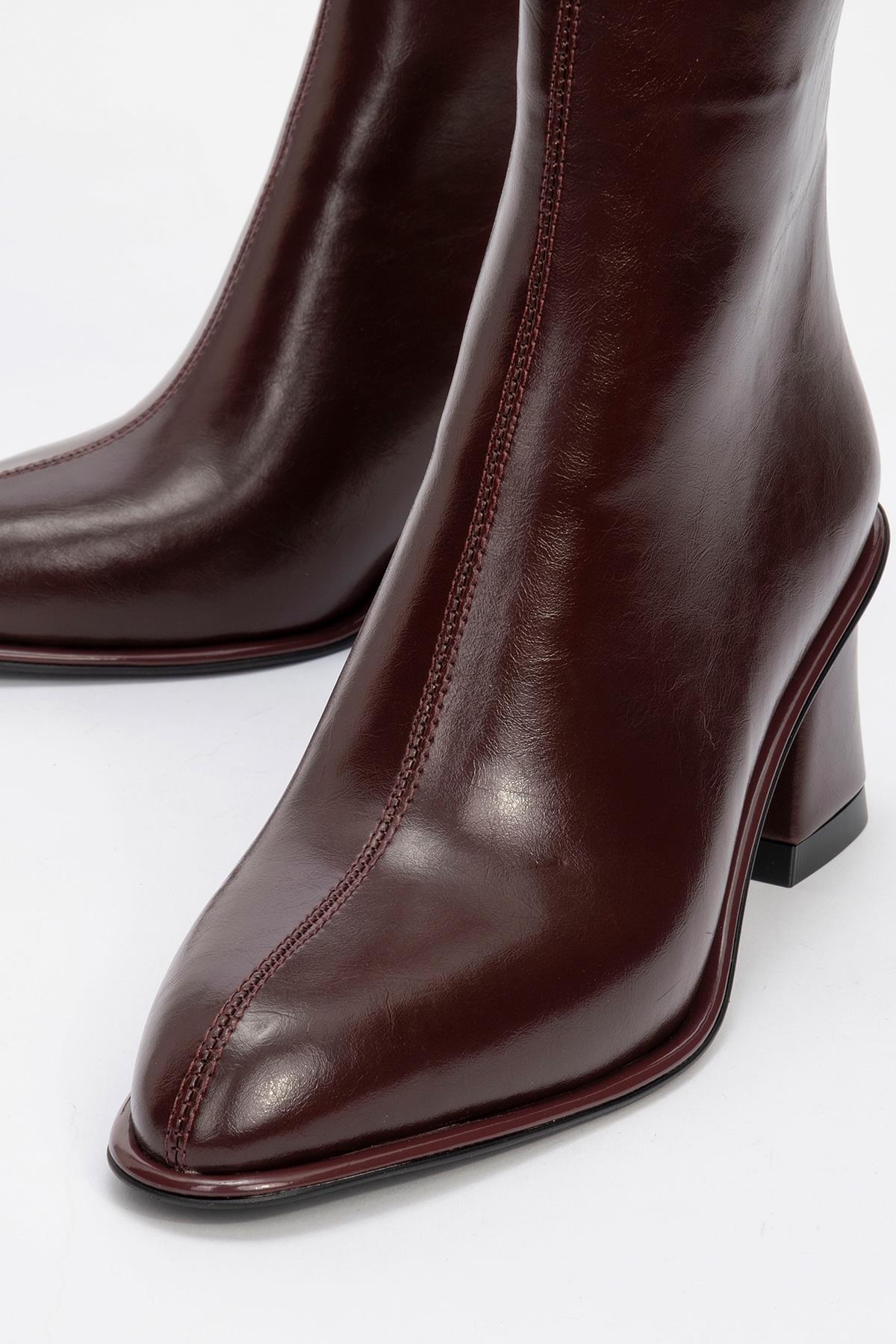 Alba Burgundy Block Heel Boot (Women) - Image 3