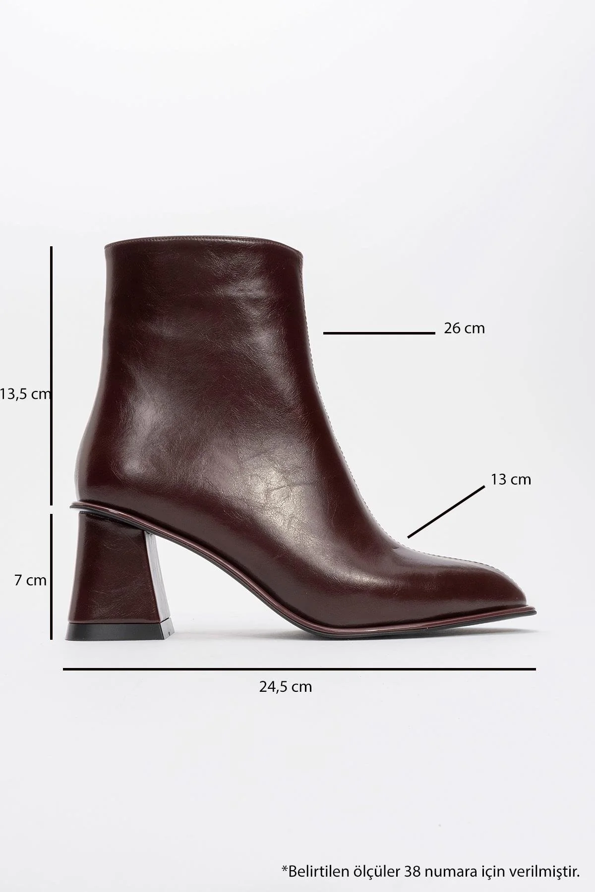 Alba Burgundy Block Heel Boot (Women) - Image 4