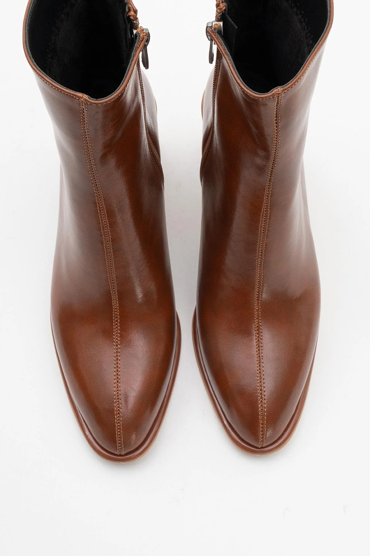 Alba Cognac Brown Block Heel Boot (Women) - Image 2