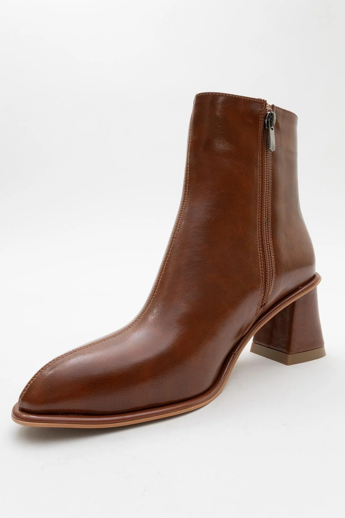 Alba Cognac Brown Block Heel Boot (Women) - Image 3