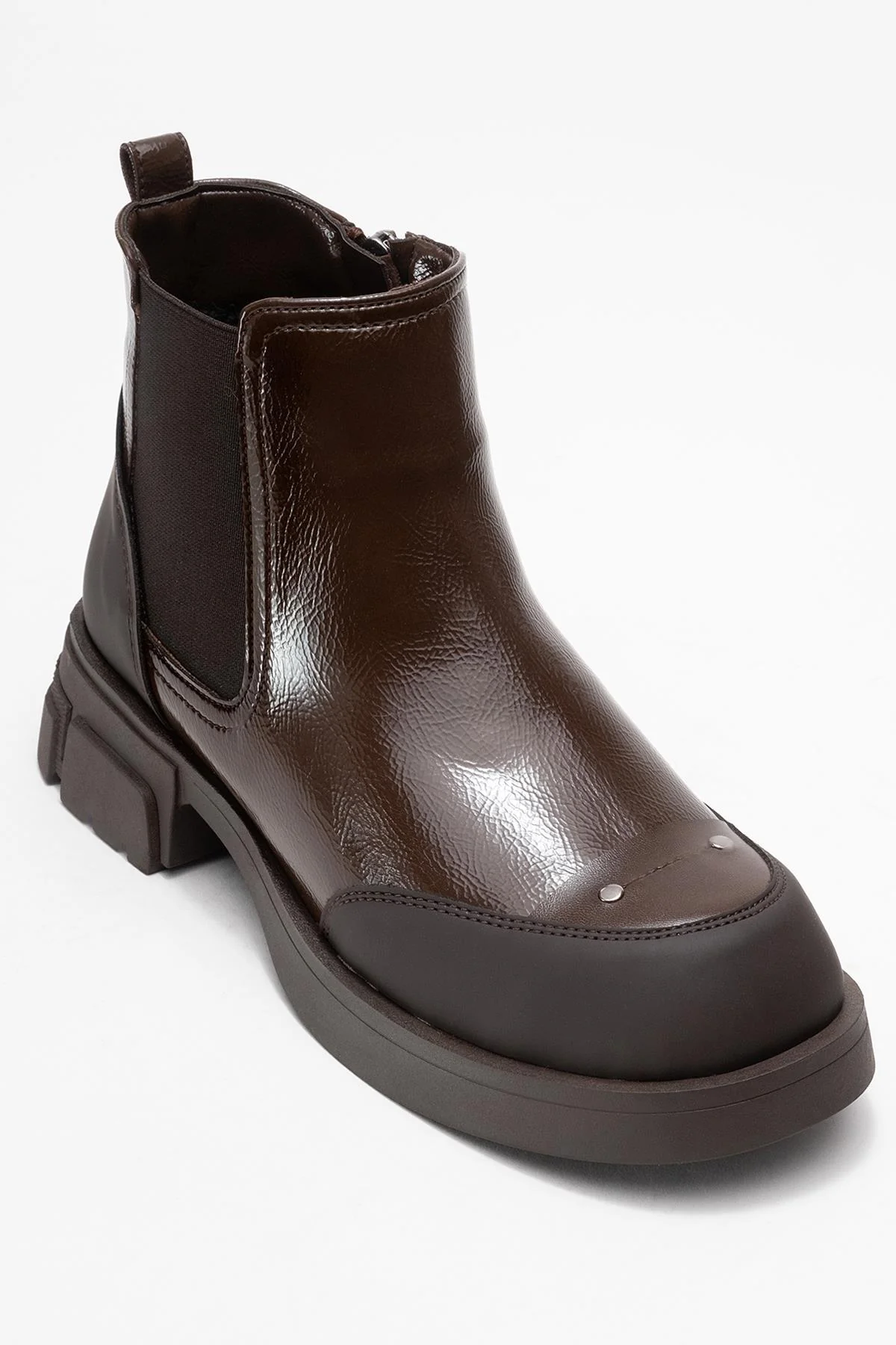 Albia - Brown Patent Boot (Women) - Image 3