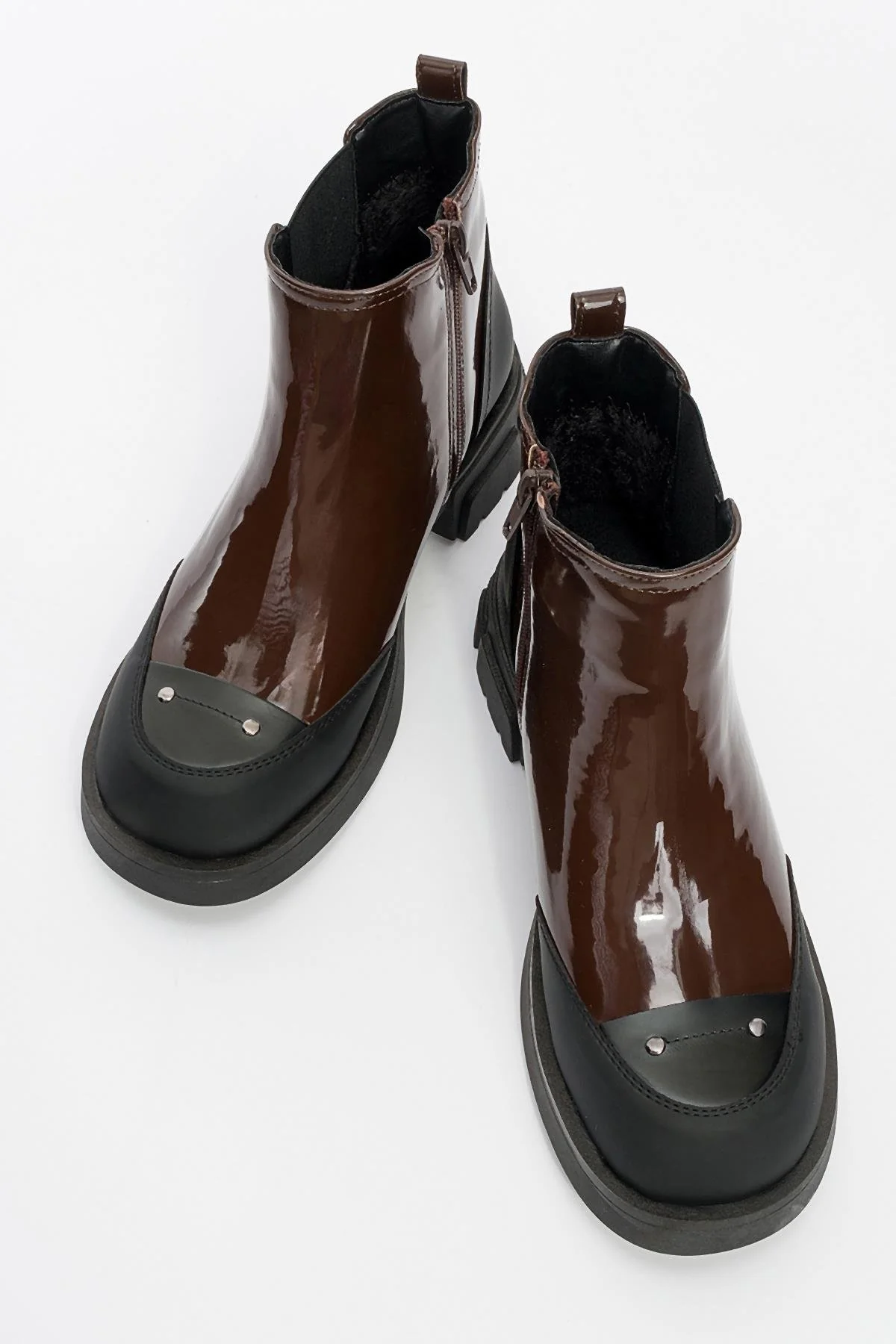 Albia - Cognac Zippered Elastic Boot (Women) - Image 2