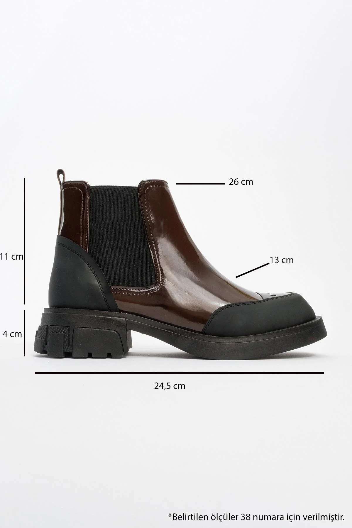 Albia - Cognac Zippered Elastic Boot (Women) - Image 4