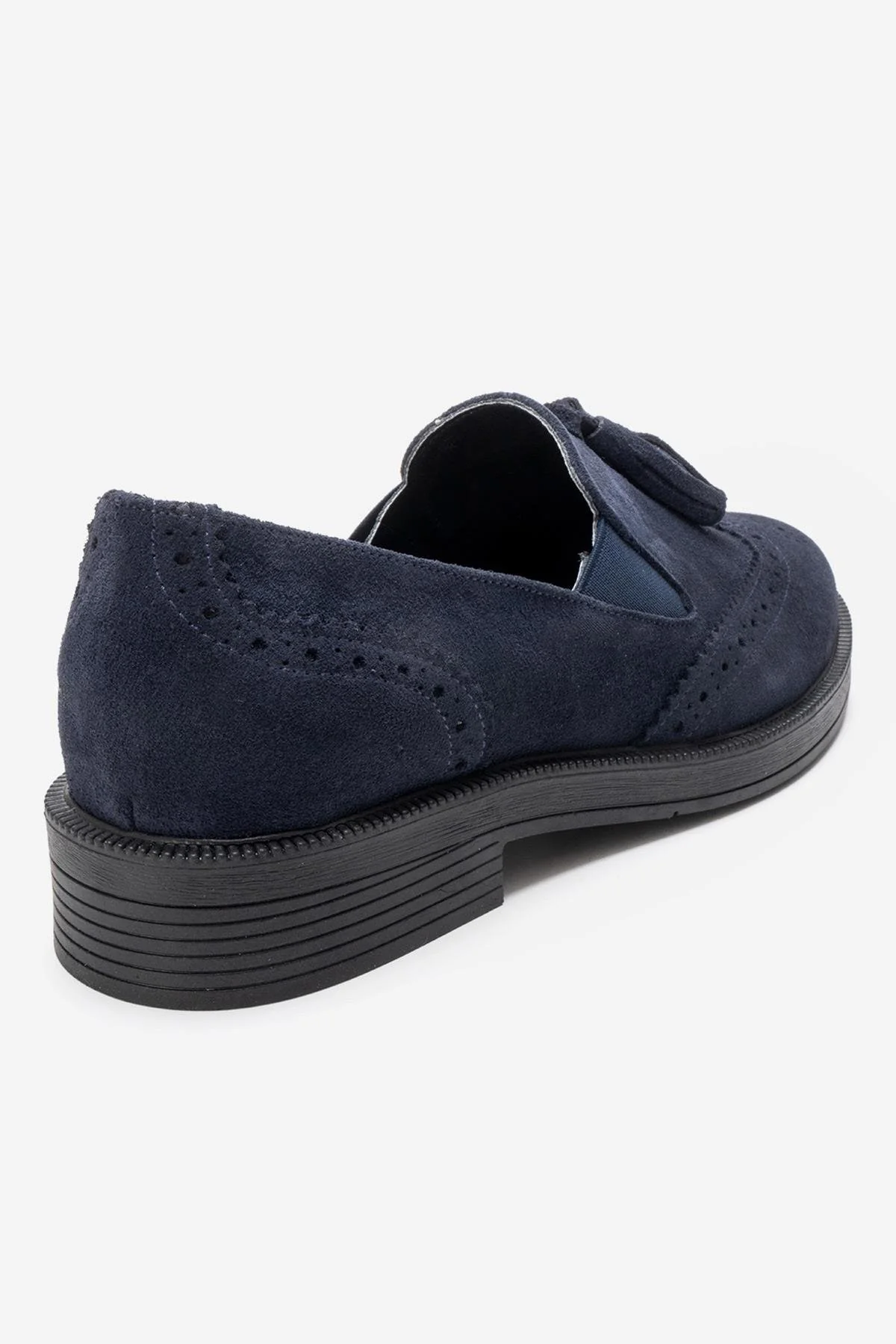 ALEX - Navy Suede Genuine Leather Loafer (Women) - Image 5