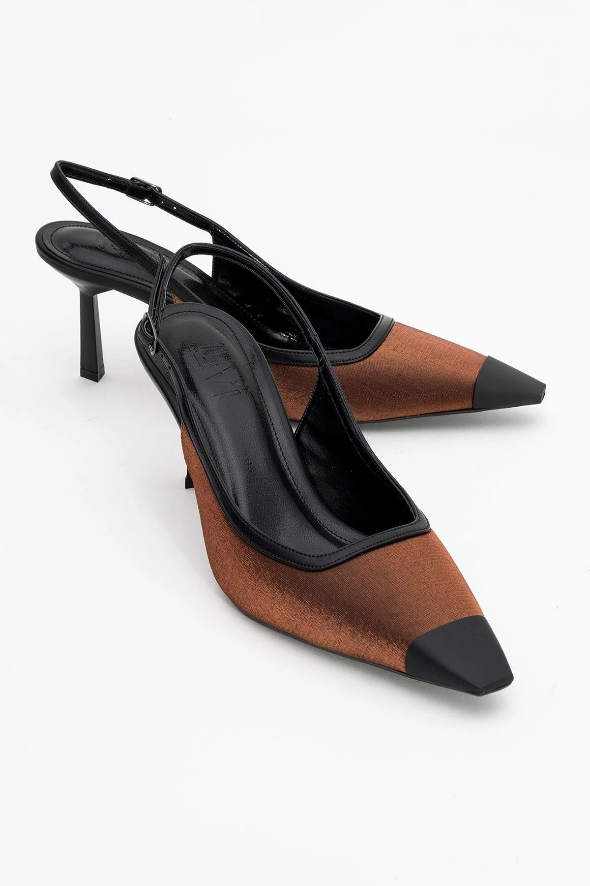 Alive - Copper Satin Matte Toe Detail Heeled Shoe (Women)