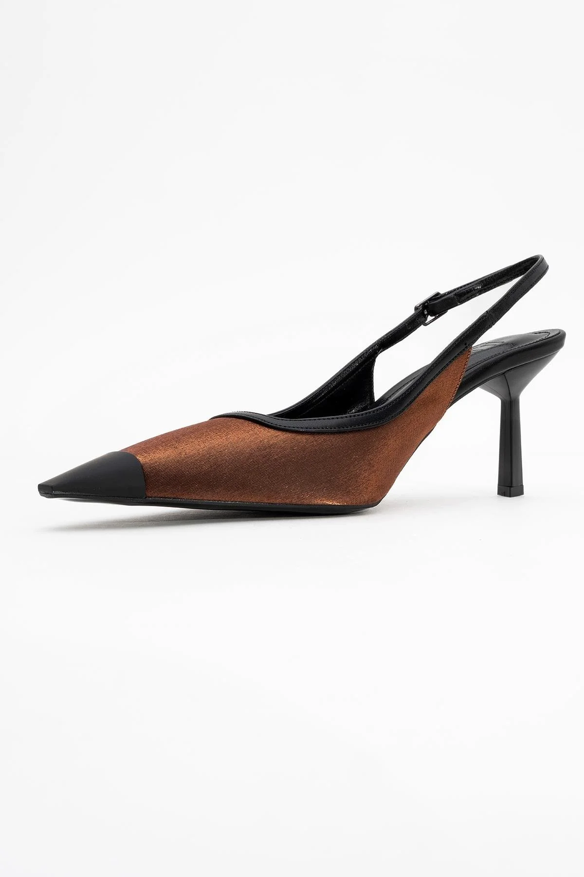 Alive - Copper Satin Matte Toe Detail Heeled Shoe (Women) - Image 4