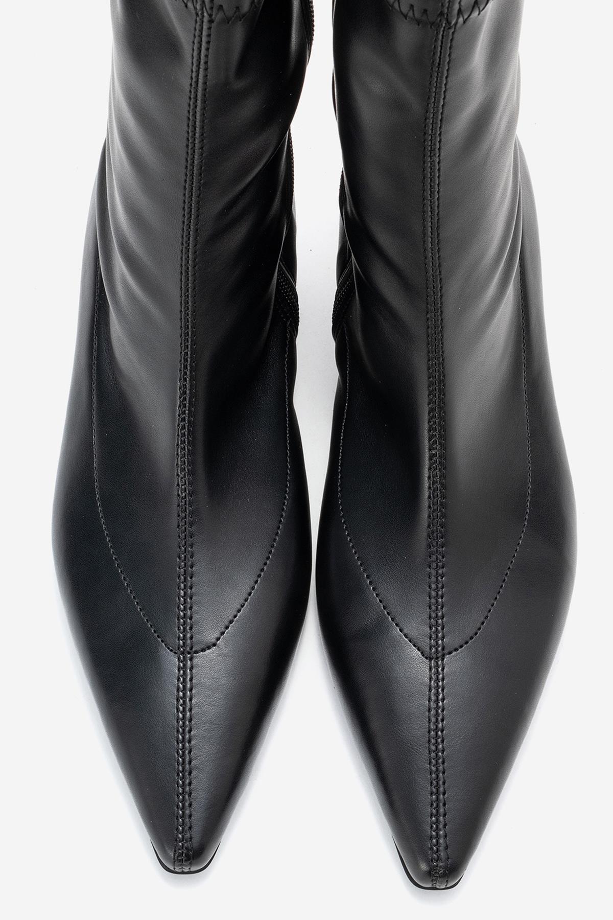 ALORA - Black Kitten Heel Boot (Women) - Image 2