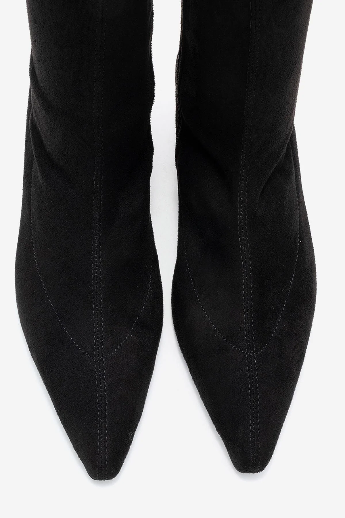 ALORA - Black Stretch Short Heel Boot (Women) - Image 2