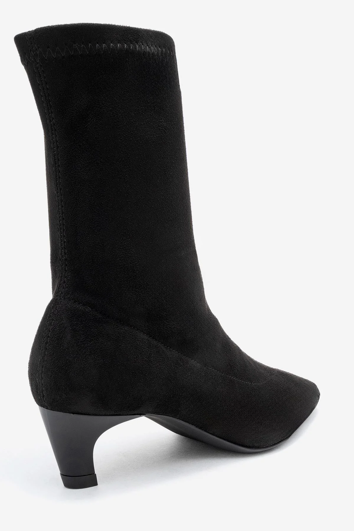 ALORA - Black Stretch Short Heel Boot (Women) - Image 5