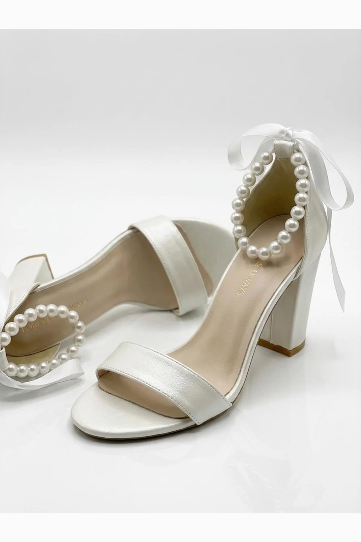 Althea Pearl Ankle Strap Block Heel Sandals - Image 5