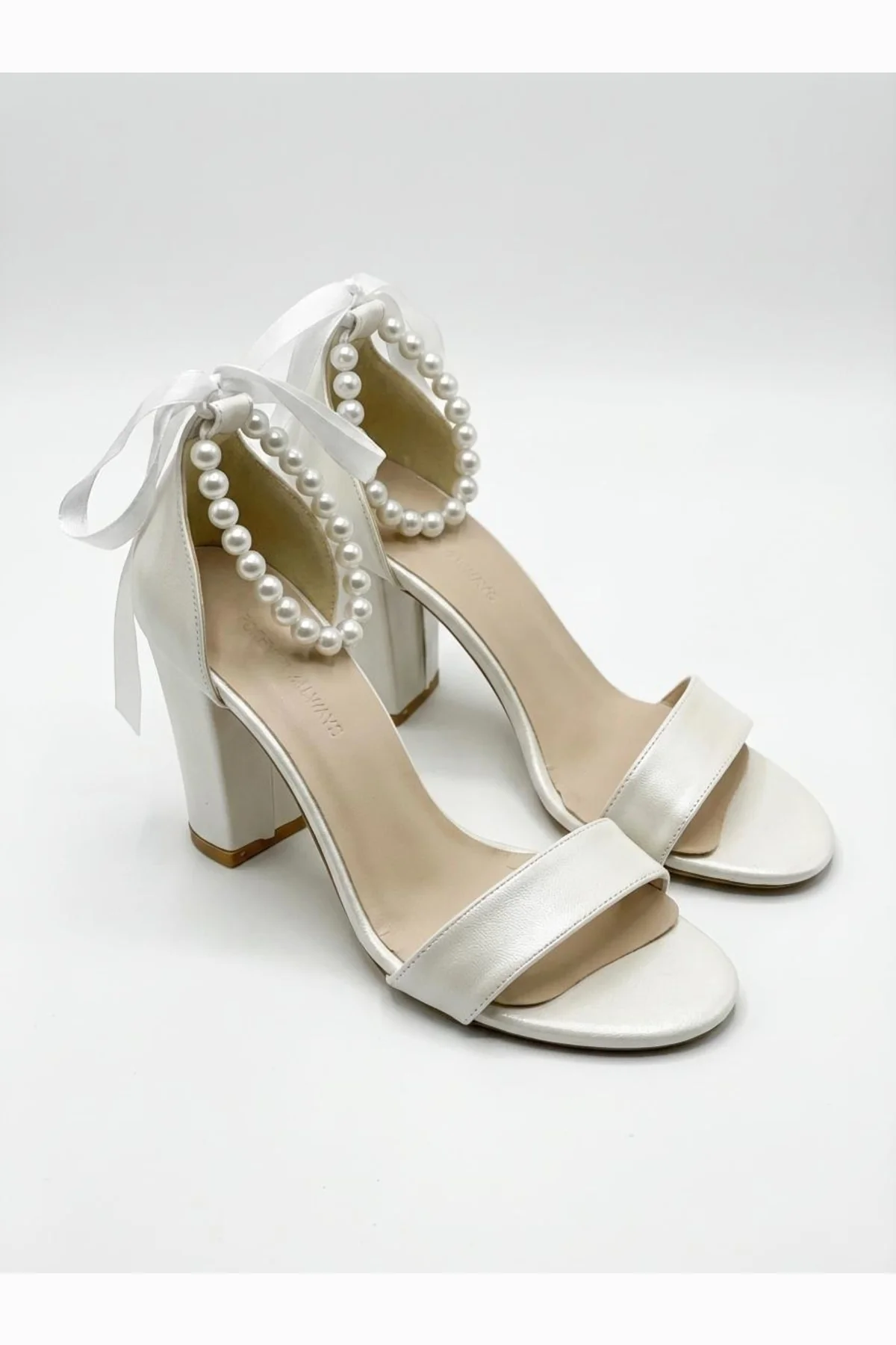 Althea Pearl Ankle Strap Block Heel Sandals - Image 6