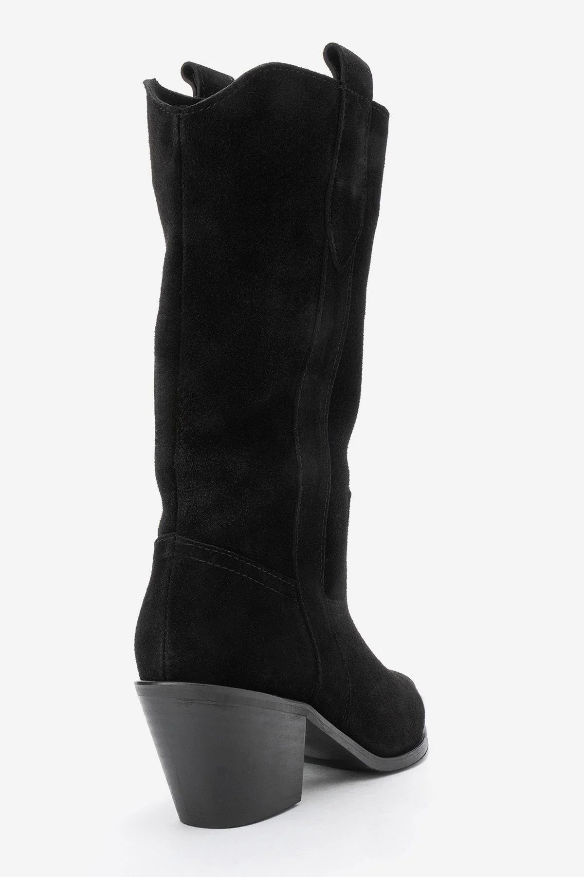 Alvi - Black Suede Genuine Leather Western Boot (Women) - Image 5