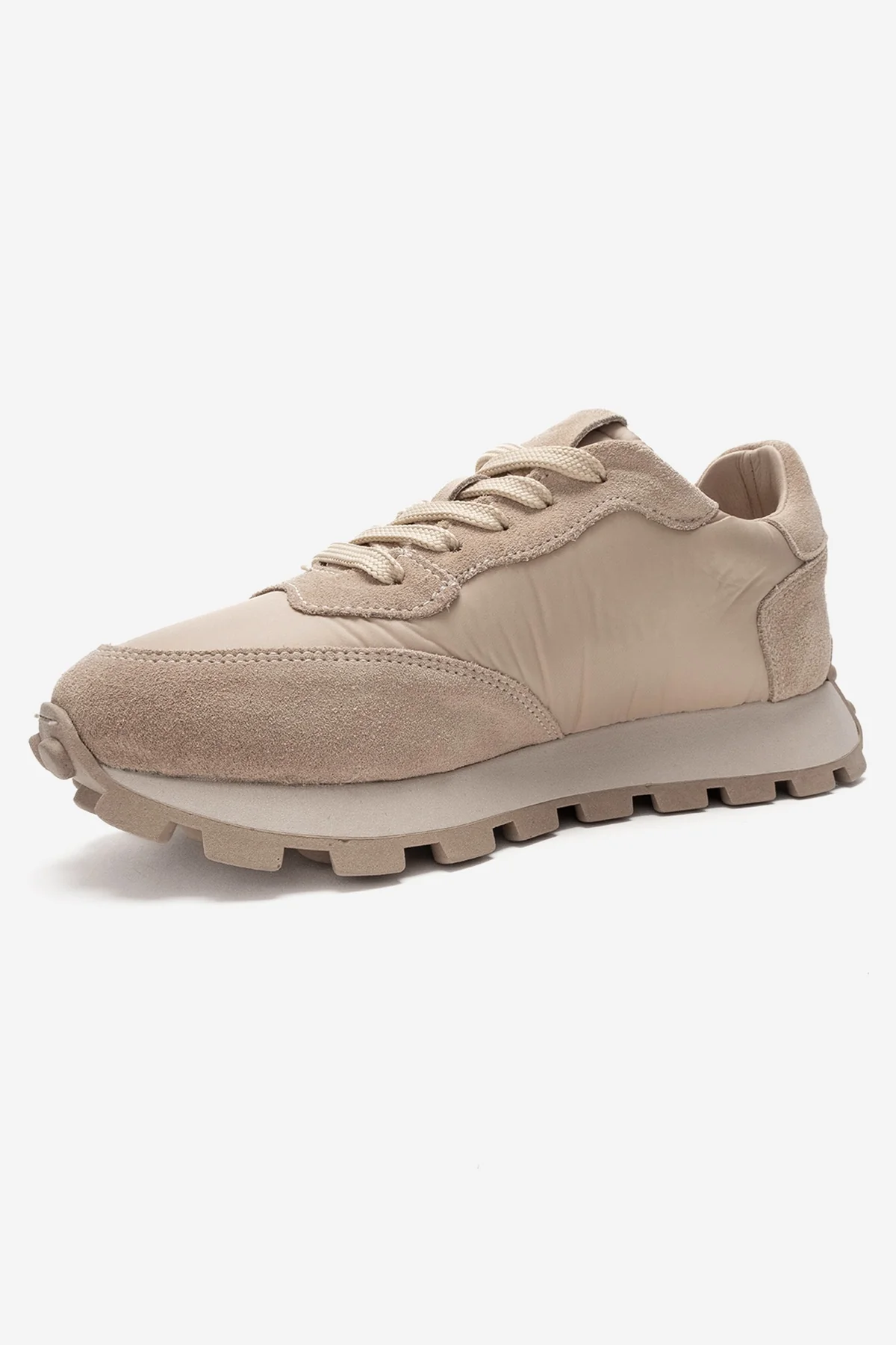 AMANDA - Beige Genuine Leather Sneaker (Women) - Image 5