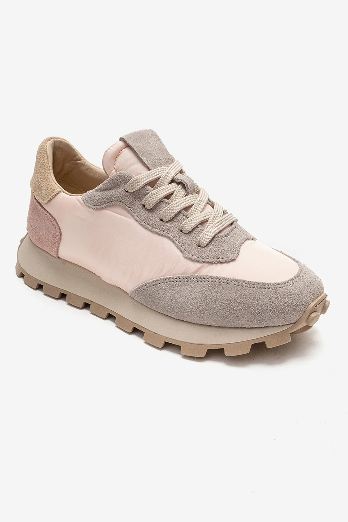 AMANDA - Gray Pink Genuine Leather Sneaker (Women) - Image 3