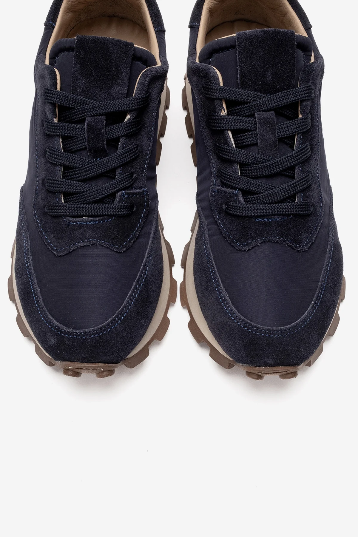 AMANDA - Navy Genuine Leather Sneaker (Women) - Image 2