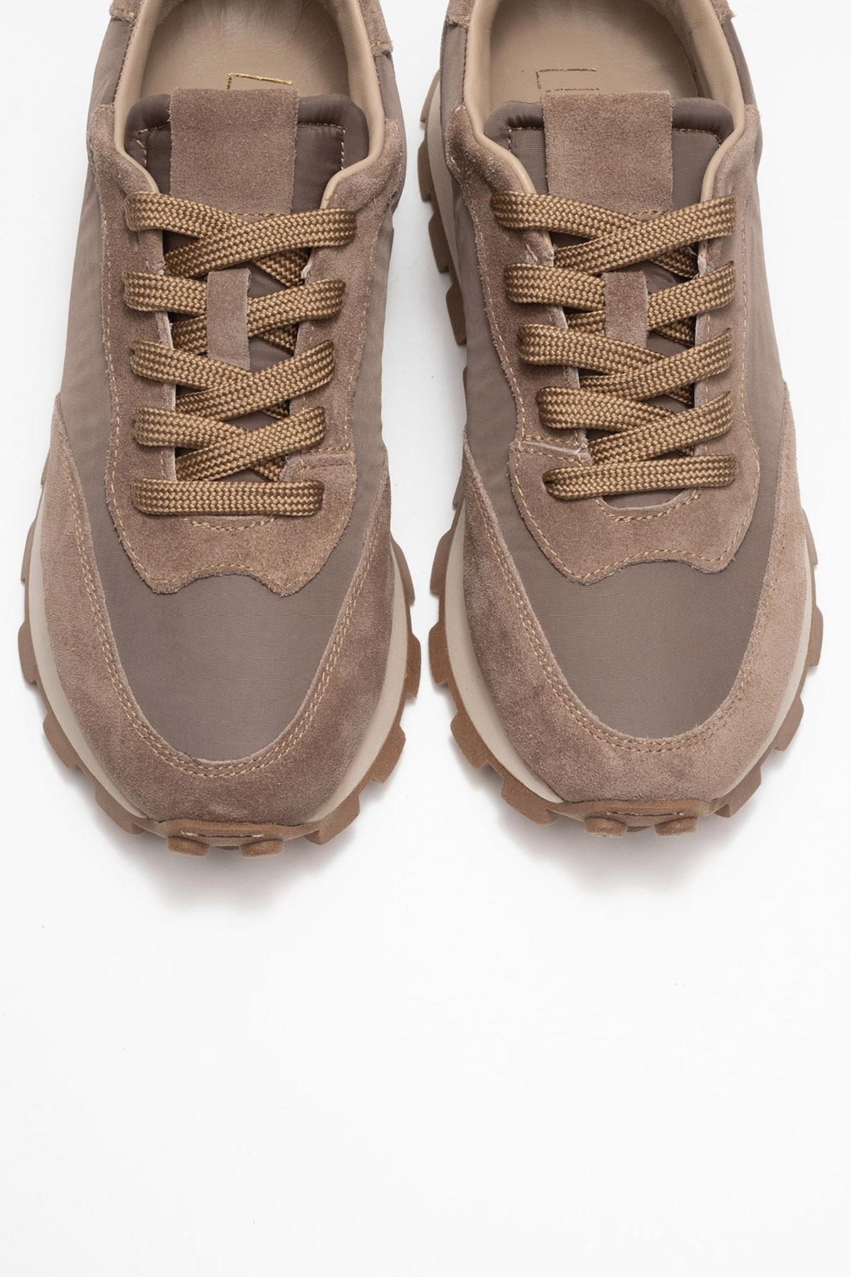 Amanda - Taupe Genuine Leather Sneaker (Women) - Image 2