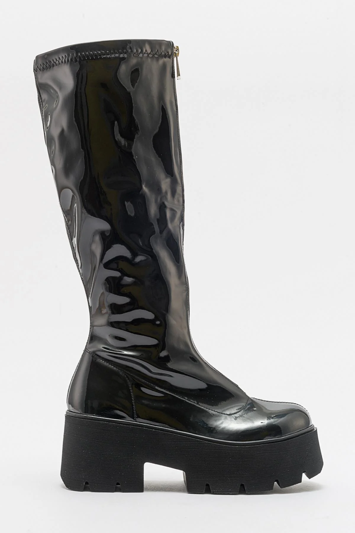 Amaronte - Black Patent Thick Sole Boot (Women) - Image 3