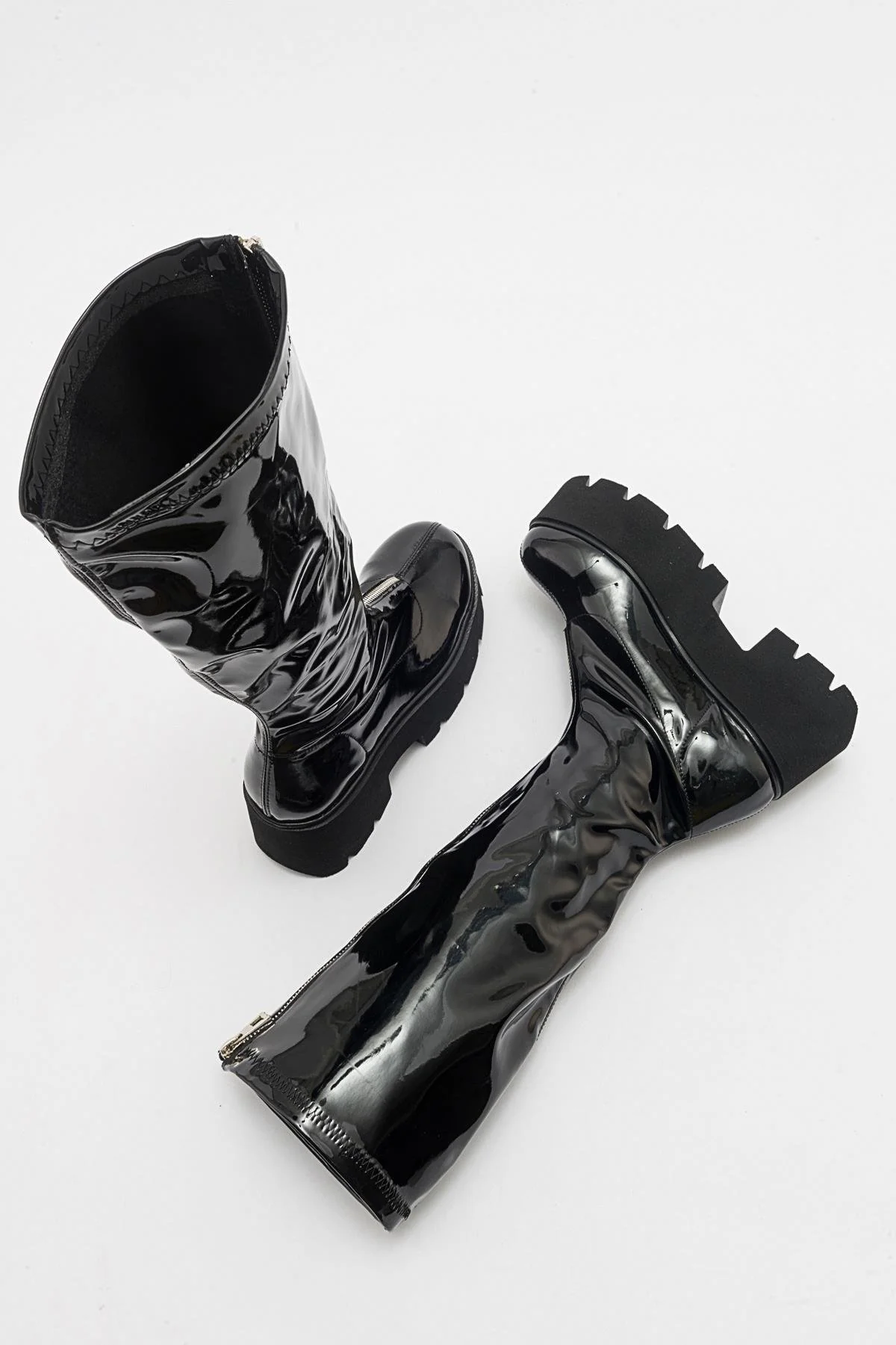 Amaronte - Black Patent Thick Sole Boot (Women) - Image 6