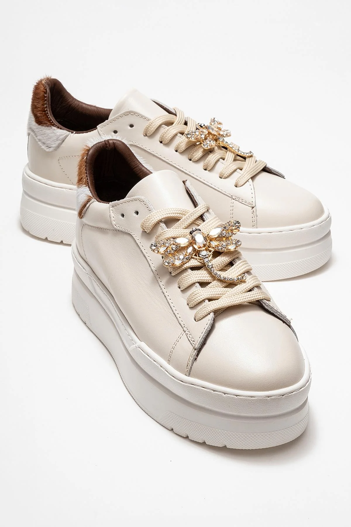 Anabel - Off-White Genuine Leather Casual Sneaker (Women)