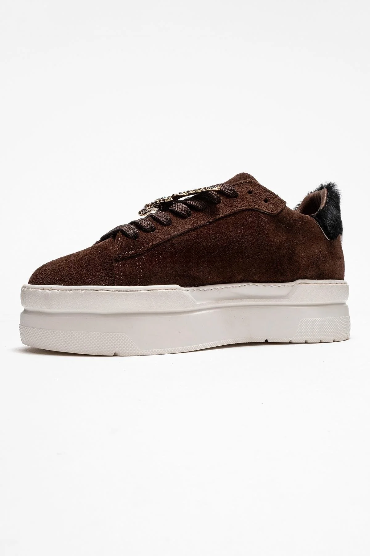 Anda - Brown Genuine Leather Buckled Casual Sneaker (Women) - Image 4