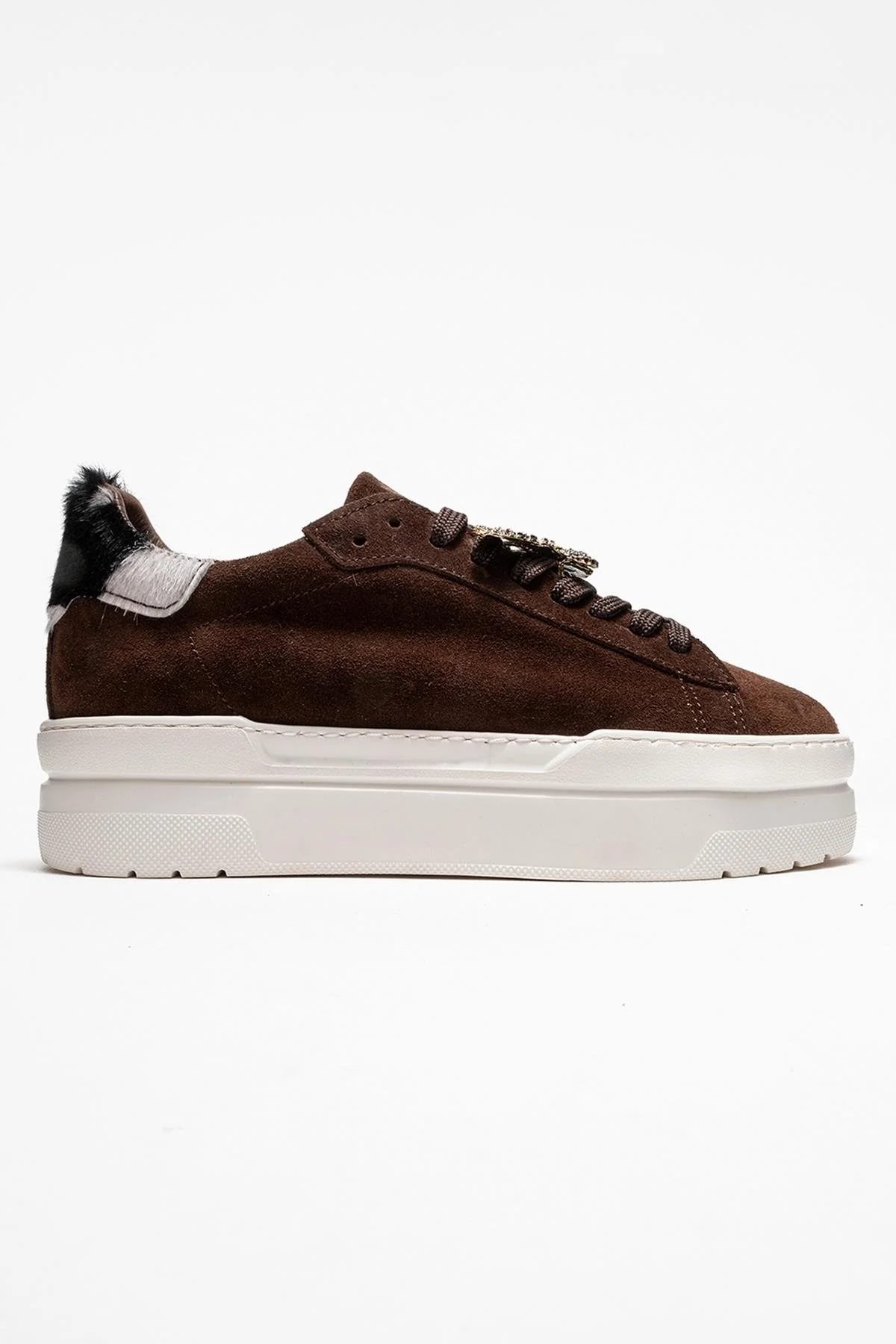 Anda - Brown Genuine Leather Buckled Casual Sneaker (Women) - Image 6