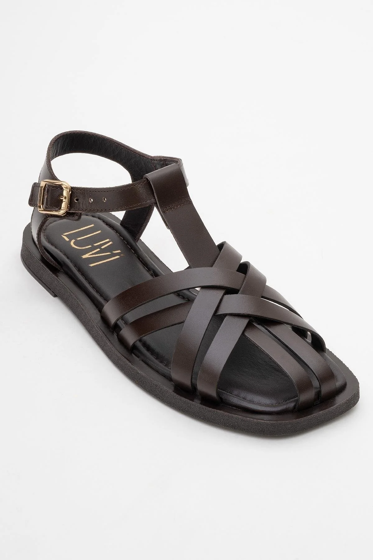 Andres - Brown Leather Sandal (Women) - Image 3