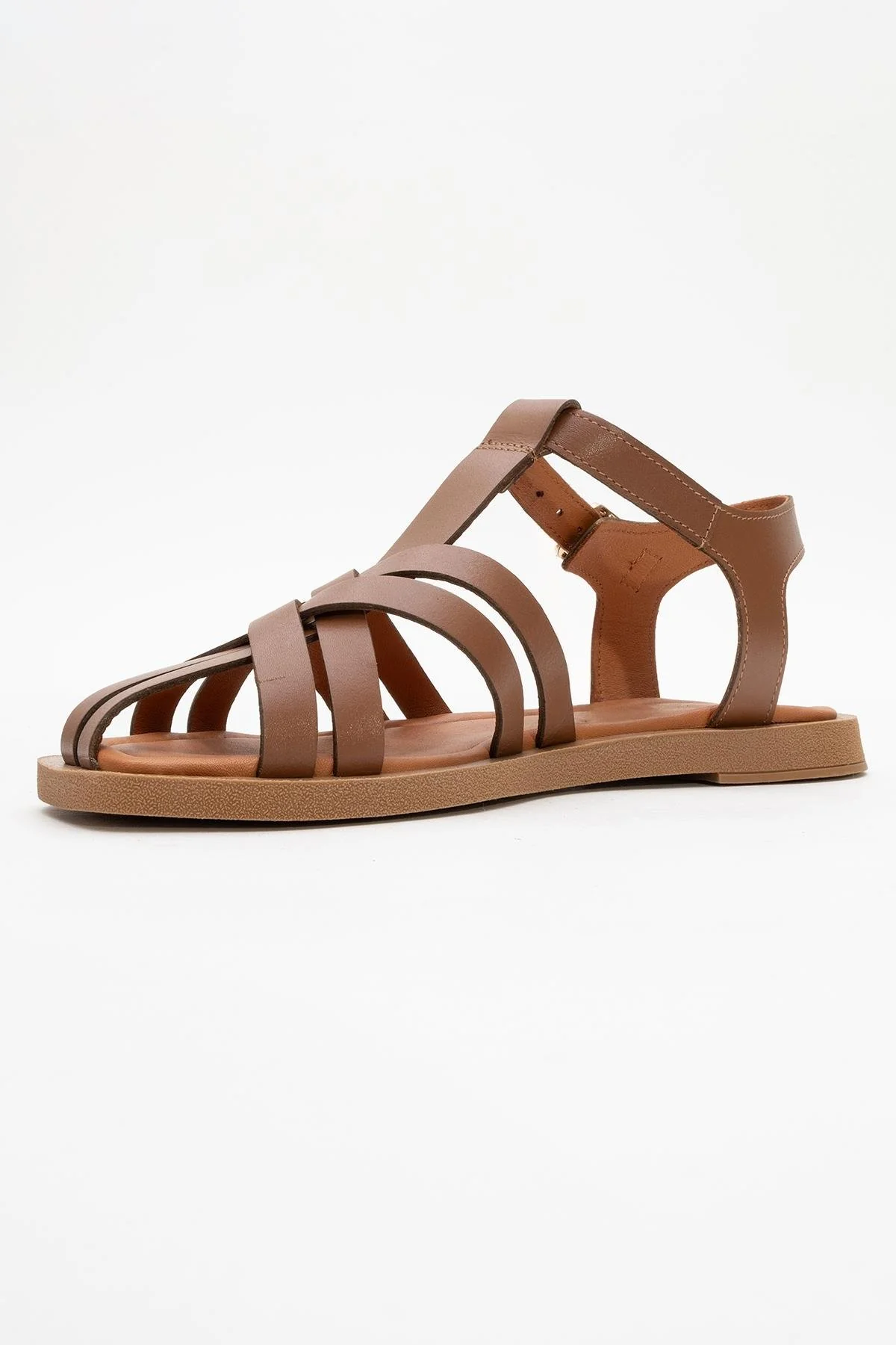 Andres - Cognac Brown Leather Sandal (Women) - Image 4