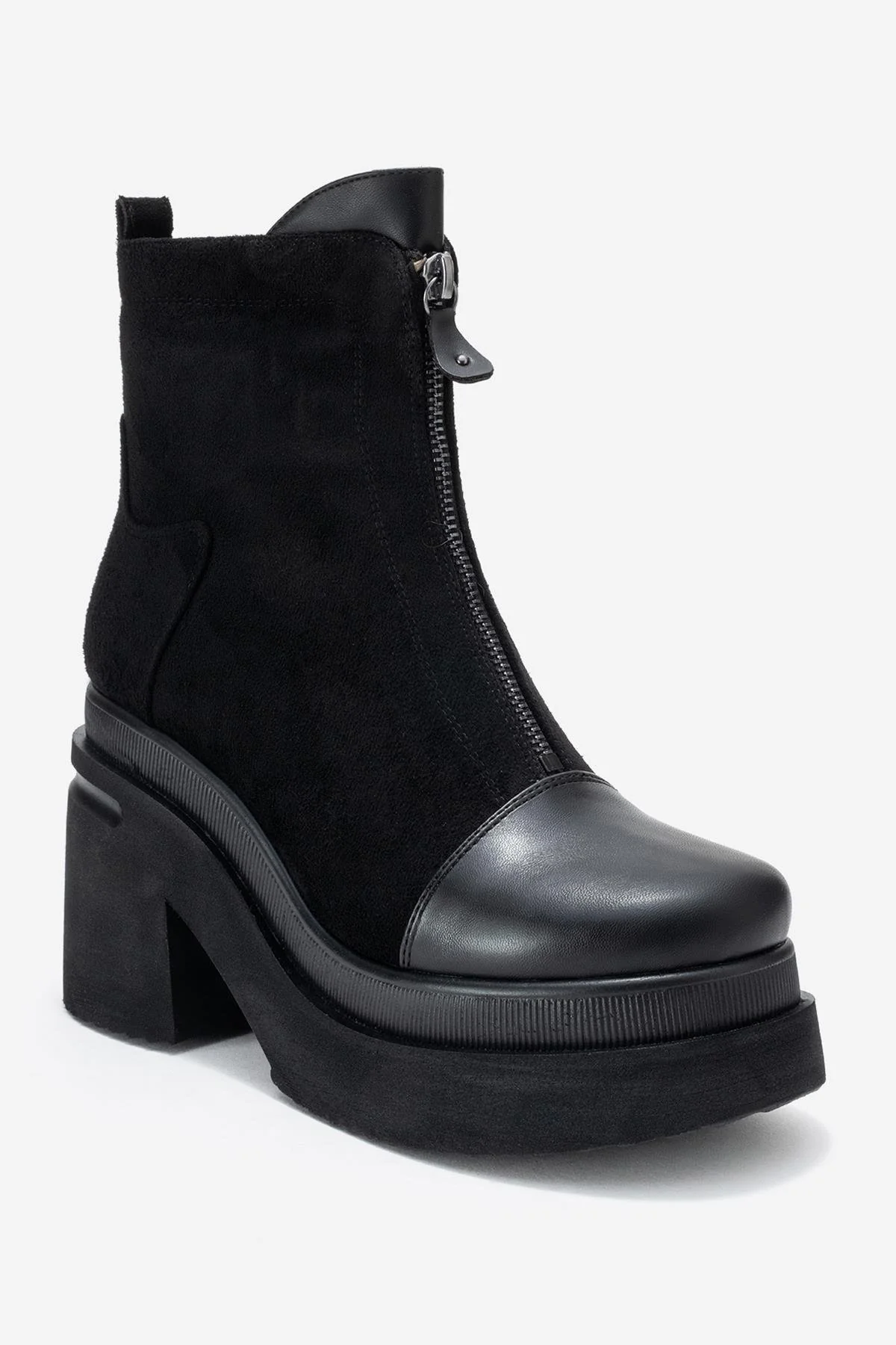 Ardenne - Black Platform Heel Boot (Women) - Image 3