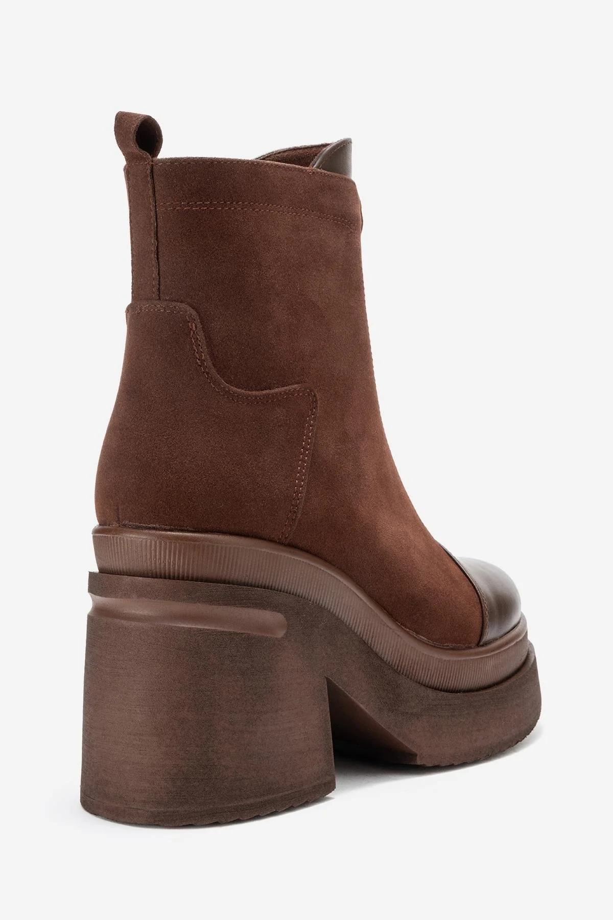 Ardenne - Brown Platform Heel Zip Boot (Women) - Image 5