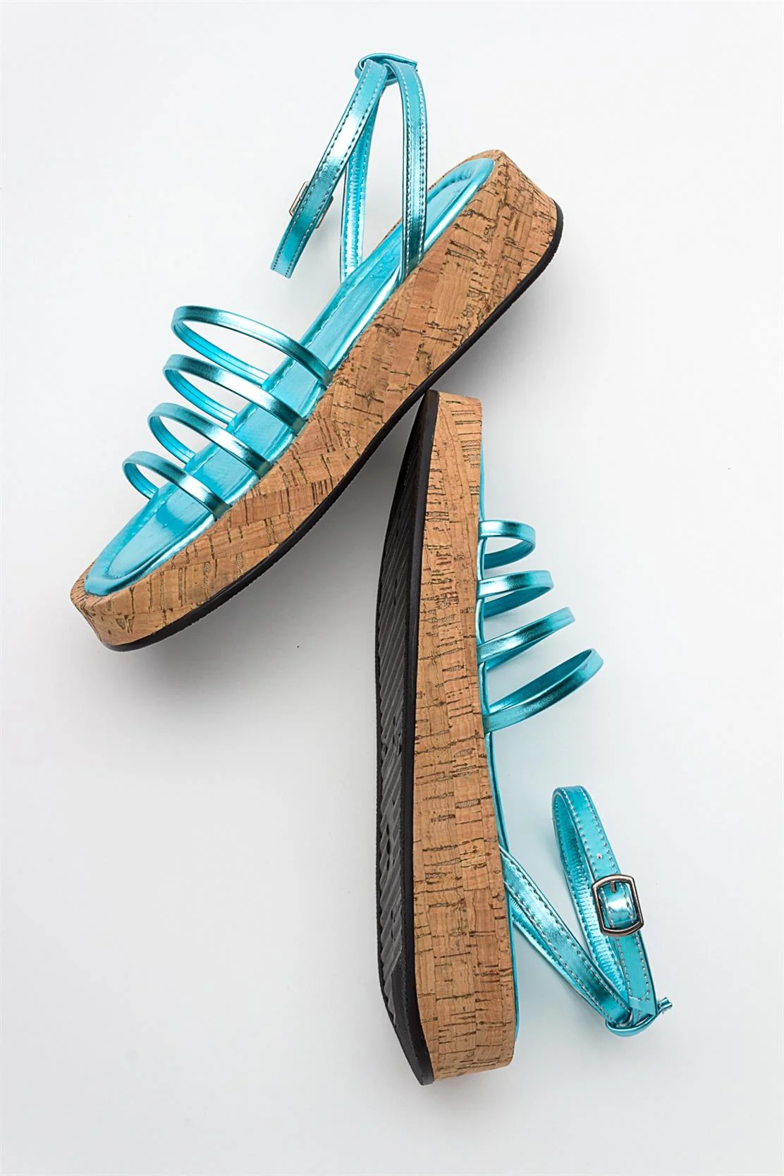 Angela - Metallic Baby Blue Sandal (Women) - Image 2