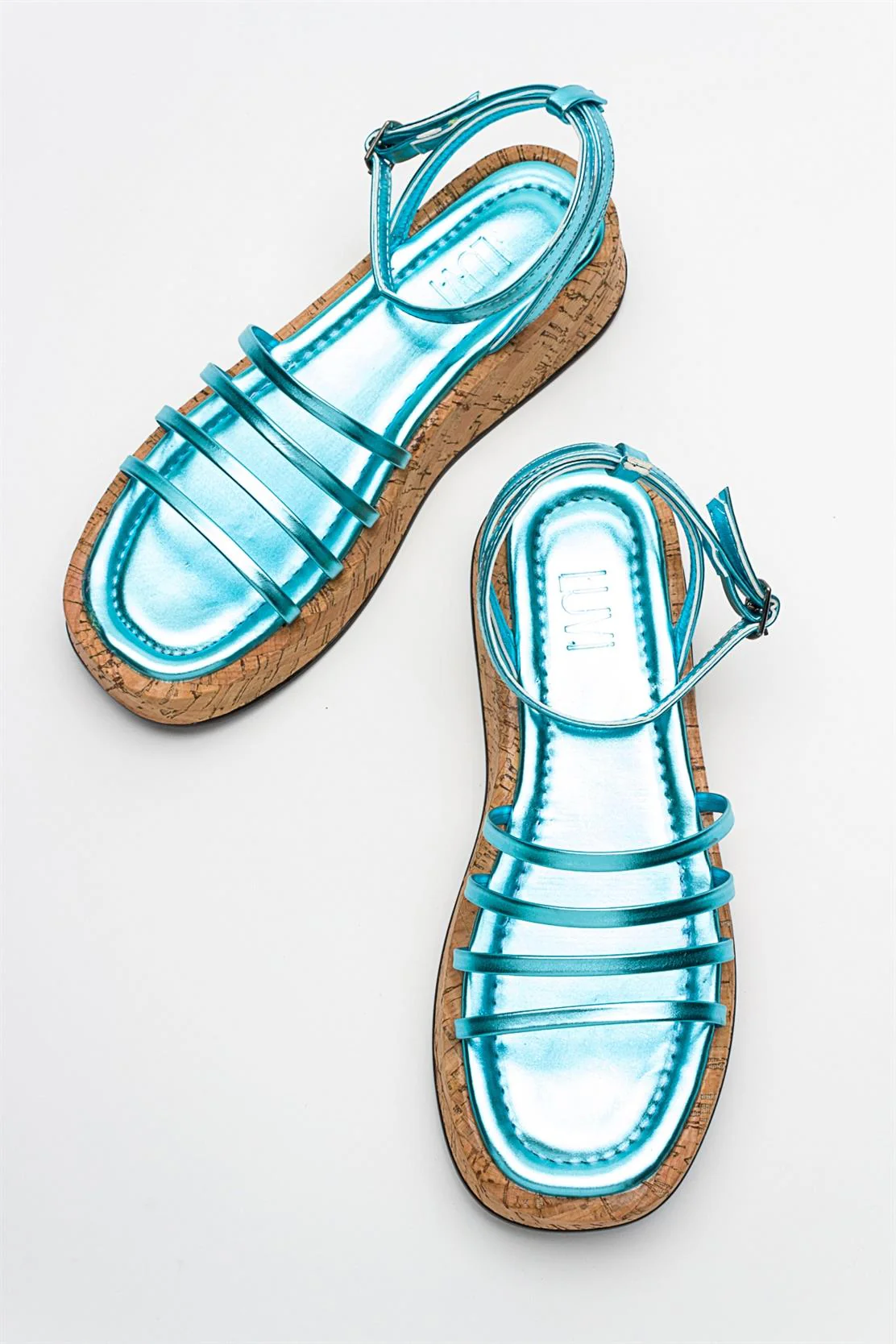 Angela - Metallic Baby Blue Sandal (Women) - Image 3