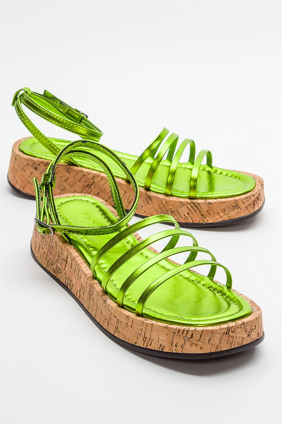 Angela - Metallic Green Sandal (Women)