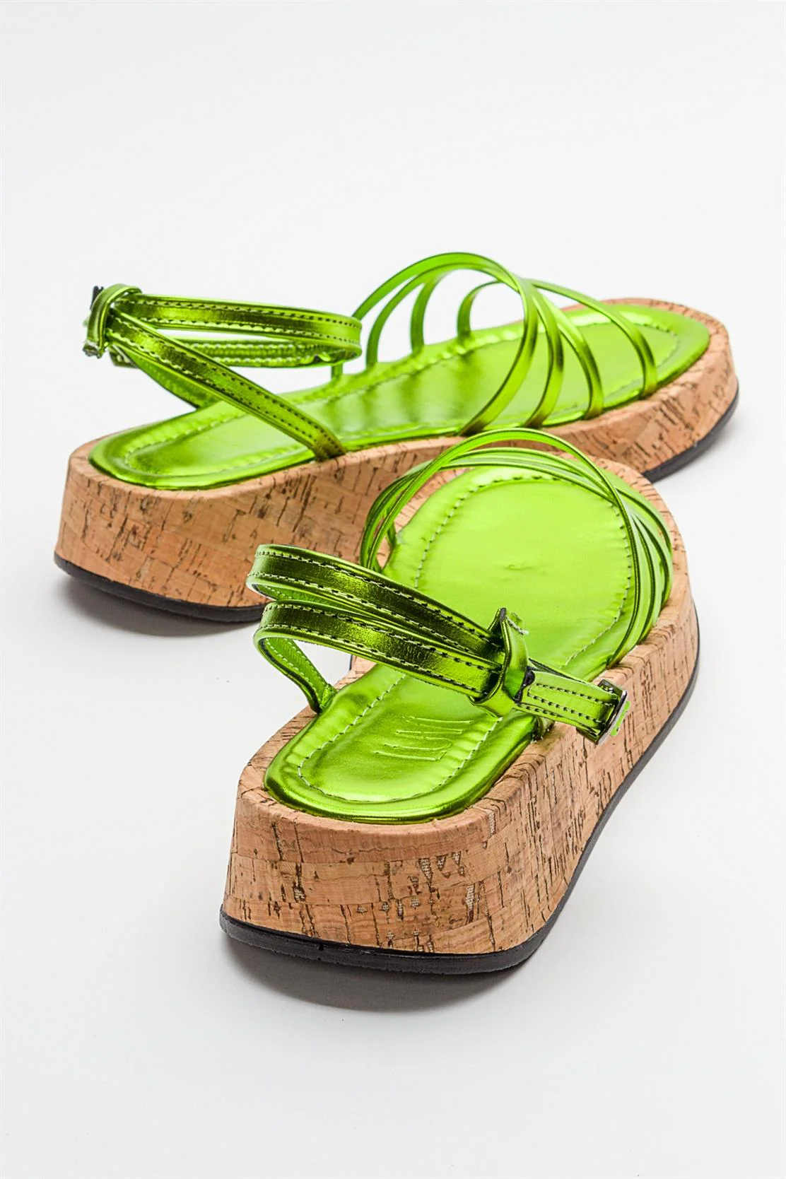 Angela - Metallic Green Sandal (Women) - Image 3