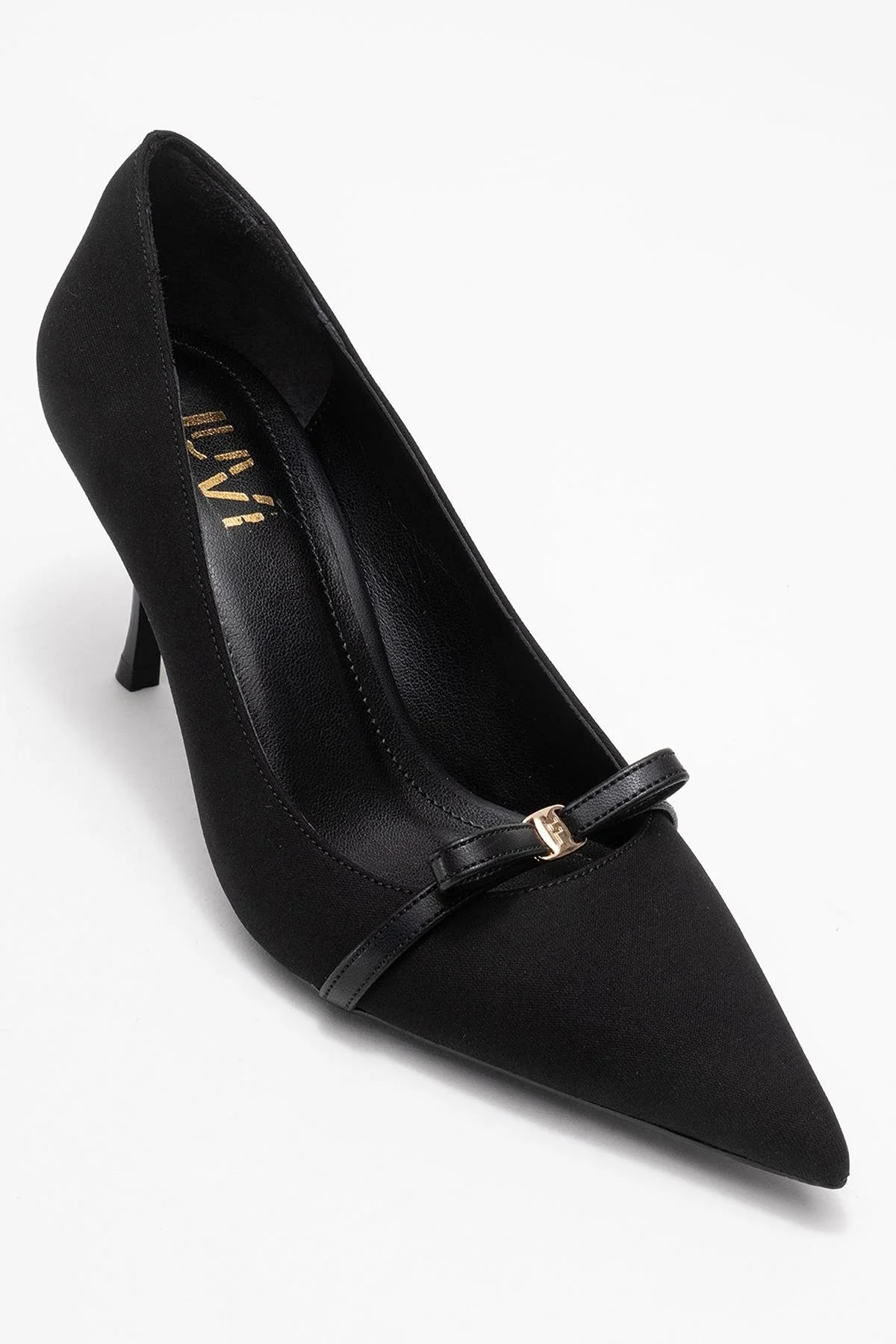 Annie - Black Bow Heeled Shoe (Women) - Image 3