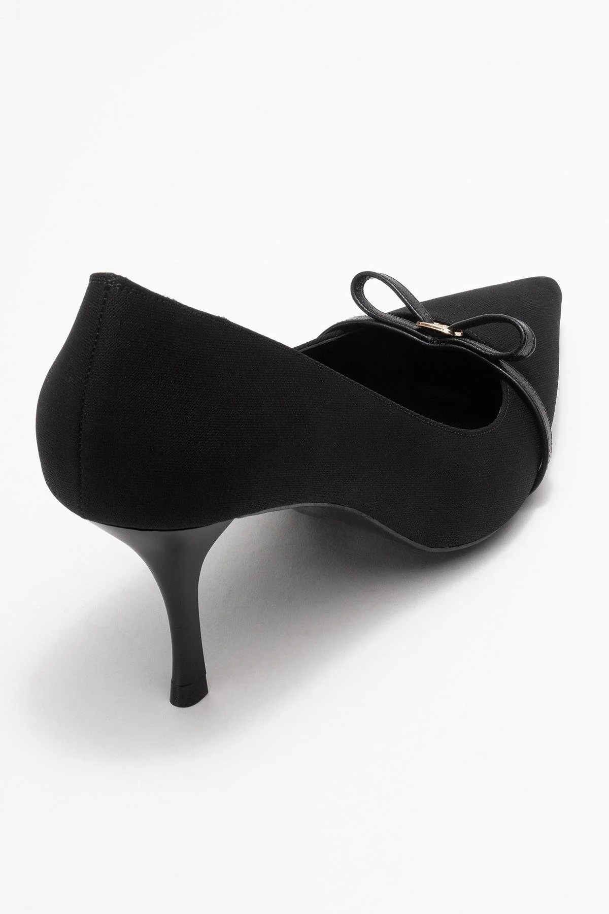 Annie - Black Bow Heeled Shoe (Women) - Image 5