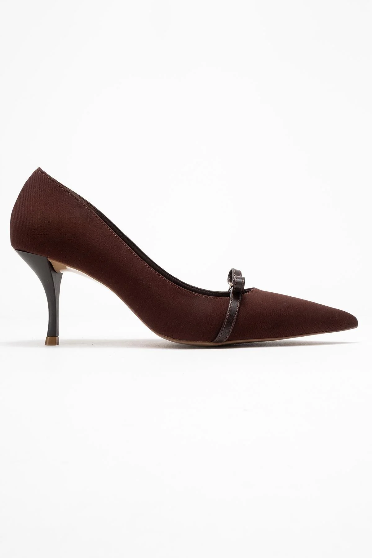 Annie - Brown Bow Heeled Shoe (Women) - Image 6