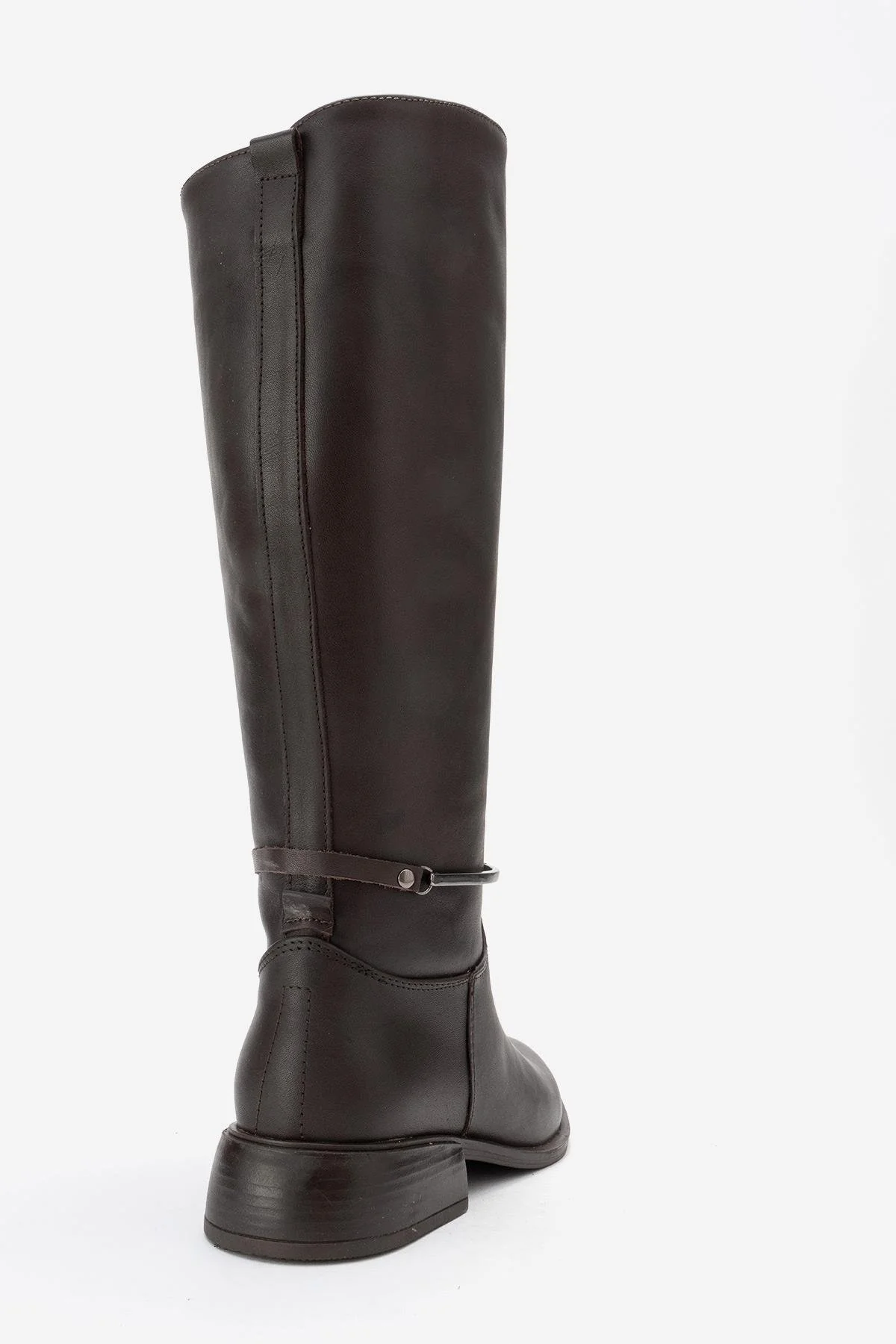 Ansel - Brown Genuine Leather Ankle-Strap Riding Boot (Women) - Image 5