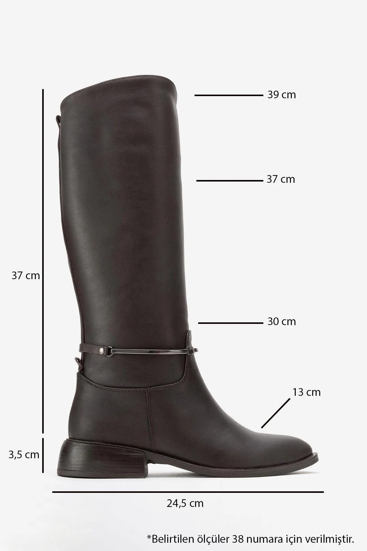 Ansel - Brown Genuine Leather Ankle-Strap Riding Boot (Women) - Image 6