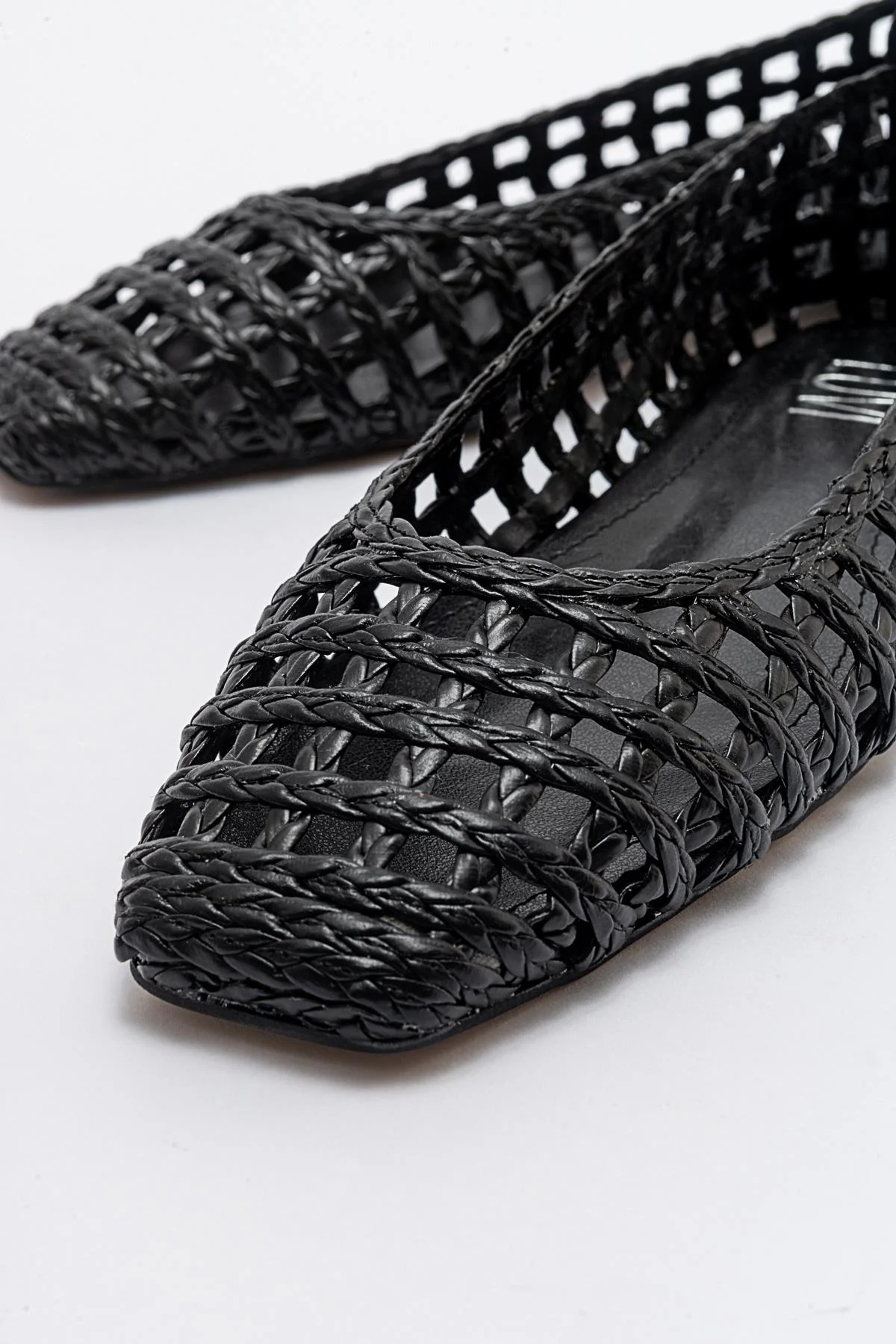 Arcola - Black Knitted Pattern Ballet Flat (Women) - Image 3