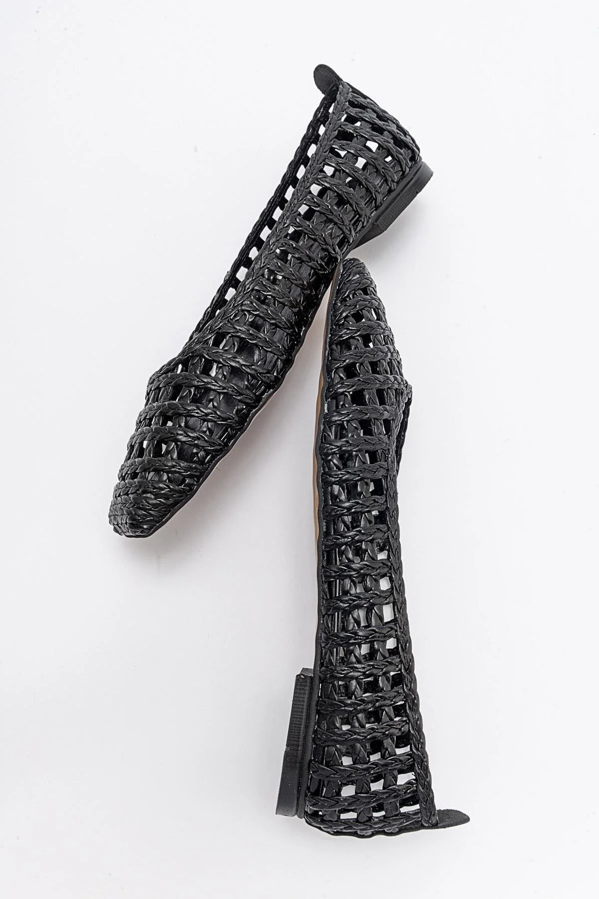 Arcola - Black Knitted Pattern Ballet Flat (Women) - Image 5